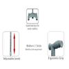 SYMKARD-Adjustable Walking Stick with T-Handle, Telescopic Cane with Stable Base, for Old Age and Patients Height Adjustable Sticks Steel Colour Black and Silver view 3