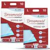 Dreamease Underpads, Leak Solution with Gel Technology, Large 60x90 cm, Count 20| Pack of 2 view 1