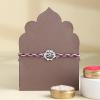 FlowerAura Premium Handcrafted Om Pure Silver Rakhi With Chocolate Box Include Roli Chawal Set - Rakhi Gift Hamper For Brother, Bhai, Kids, Bhaiya, Cousins view 3