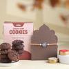 FlowerAura Premium Handcrafted Designer Om Namah Shivay Pure Silver Rakhi With Cookies Include Roli Chawal Set - Rakhi Gift Hamper For Brother, Bhai, Kids, Bhaiya, Cousins view 1