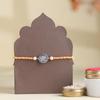 FlowerAura Premium Handcrafted Designer Om Namah Shivay Pure Silver Rakhi With Cookies Include Roli Chawal Set - Rakhi Gift Hamper For Brother, Bhai, Kids, Bhaiya, Cousins view 2