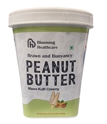 Blooming Healthcare Peanut Butter | Mawa Kulfi Creamy | Rich & Nutty Indian Dessert Flavored Spread | High Protein | Made with Roasted Peanuts