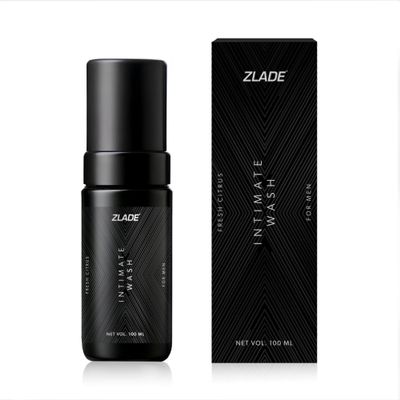 Zlade Intimate Wash for Men | Fresh Citrus Foaming Wash for Impeccable Below-the-Belt Hygiene | 100 ml