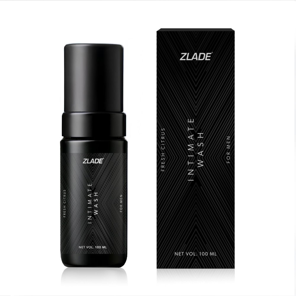 Zlade Intimate Wash for Men | Fresh Citrus Foaming Wash for Impeccable Below-the-Belt Hygiene | 100 ml