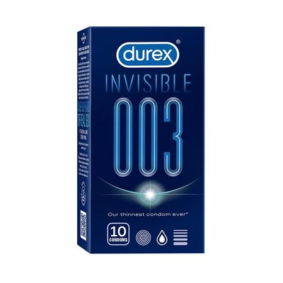 Durex Invisible 003 - Pack of 10 Condoms