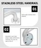 1pcs Grab Bar for Bathroom, Handle for Bathroom Support, Grab Bar for Elderly with Sturdy Support, Bathroom Safety Handle for Shower and Toilet Assistance view 3