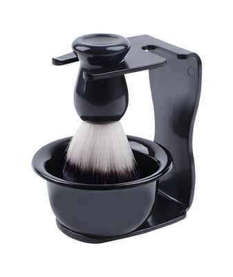 Shaving Brush for Men Soft, Black Shaving Kit with Bowl and Brush, Traditional Wet Shave Set for Daily Grooming and Travel