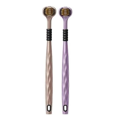 3 Sided Toothbrush, Soft Bristle Toothbrush (2 Pc Set)