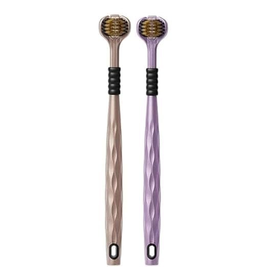 3 Sided Toothbrush, Soft Bristle Toothbrush (2 Pc Set)