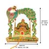 NEO CLASSIC Swing Laddu Gopal Jhula, Krishna Hindola Palana for Temple Pooja,Showpiece,Religious Idol Gift Article (Height-10 inch) (Peacock Color (Moor)) view 2