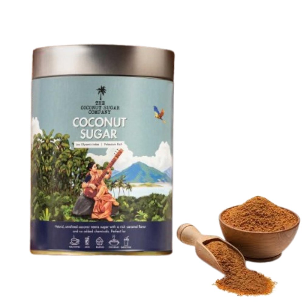 The Coconut Sugar Company Natural & Organic Coconut Sugar (350g) - Pure, Unrefined, Traditional Sweetener, Low Glycemic Index, Healthy Sugar Alternative, Diabetic Safe, No Preservatives (Pack of 1)