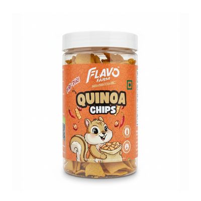 FlavoFarm Quinoa Chips (150g) | Superfood & Protein-Rich Snack | Peri Peri Flavor, Healthy, Gluten-Free Crisps