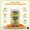 FlavoFarm Carrot Chips (150g) - Peri Peri Flavour | Gourmet Crunchy Vegetable Snacks | Gluten-Free & High-Fibre | Nutritious Veggie Root Crisps | Spicy Plant-Based Tea Time Munchies view 2