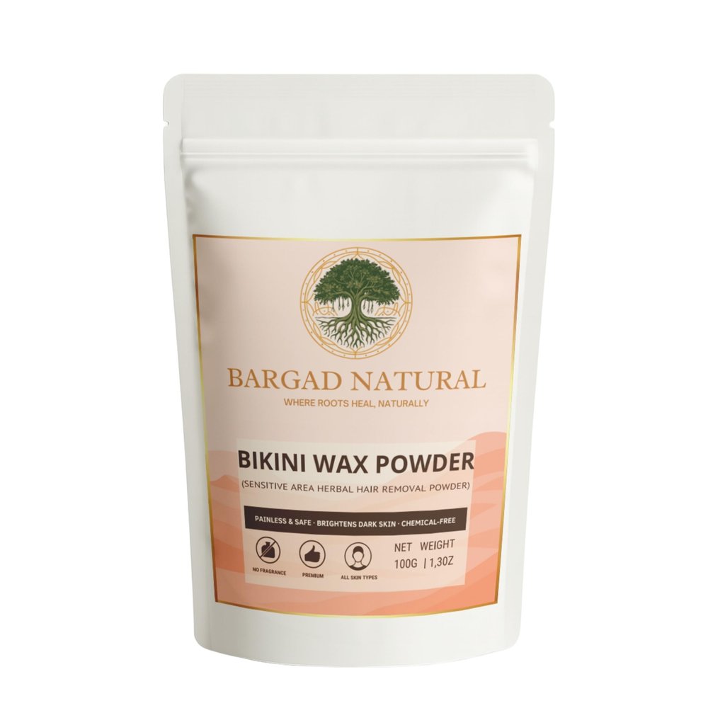 Bargad Natural Intimate Wax Bikini Hair Removal Powder with Brightening Benefits, No Harsh Chemicals.
