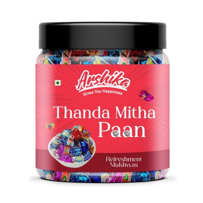 Arshika 100% Orginic Thanda Meetha Paan Home Made Paan Mukhwas Laddu Mouth Freshner | Digestive, After-Meal,Mukhwas Gulkand Paan Laddu Paan Mukhwas [Jar Pack] (1800g)