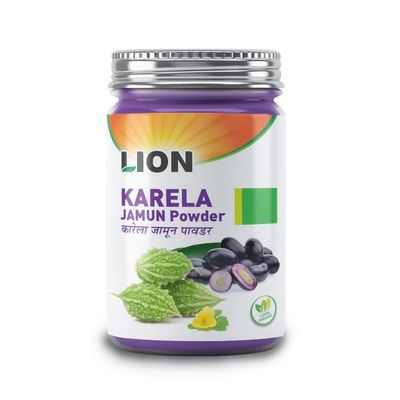 LION Karela Jamun Powder | Herbal Blend of Bitter Gourd & Jamun Seed | Pure Ayurvedic Powder | Daily Wellness Support | No Added Sugar