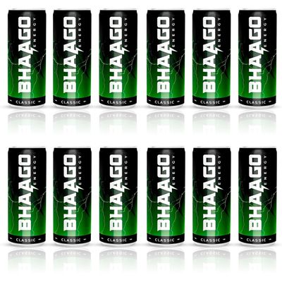 Energy Drink - Classic | Instant Energy Boost with Caffeine & B-Vitamins | Refreshing & Revitalizing | 250ML Can Pack of 12