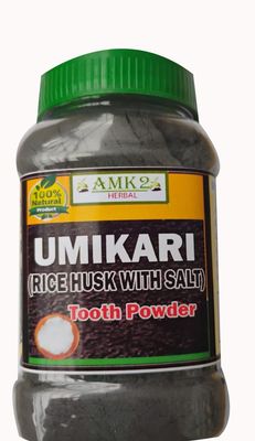 AMK2 Umikari Natural Rice Husk Tooth Powder with Salt, 100% Natural, Chemical-Free