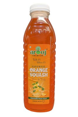 Arooj | Premium Orange (Squash)(handmade) Pure & Tasty | Contains Fruit Pulp | 700ml