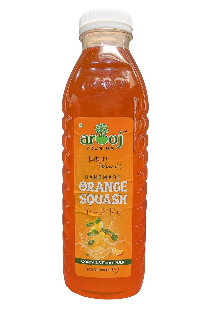 Arooj | Premium Orange (Squash)(handmade) Pure & Tasty | Contains Fruit Pulp | 700ml