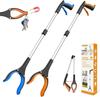 2-Pack Heavy-Duty Reacher Grabber Tool  32" Foldable Pick-Up Tool with Magnetic Tip & 360 Rotating Claw | Strong Grip, Lightweight, Ergonomic Design for Elderly, Trash Pickup, Reaching High Places view 1