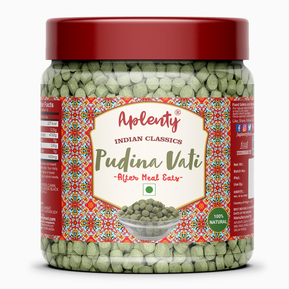 Aplenty Pudina Goli/Pudeena Vati/Hajmola Candy/Pachak Goli/Mint Tablet | Khatti Tasty DigestiveGoliya (200 g) - Pack of 2