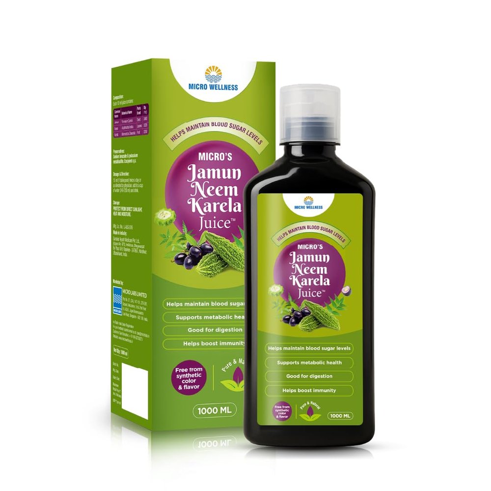 Micro Wellness Jamun Neem Karela Juice 1 L