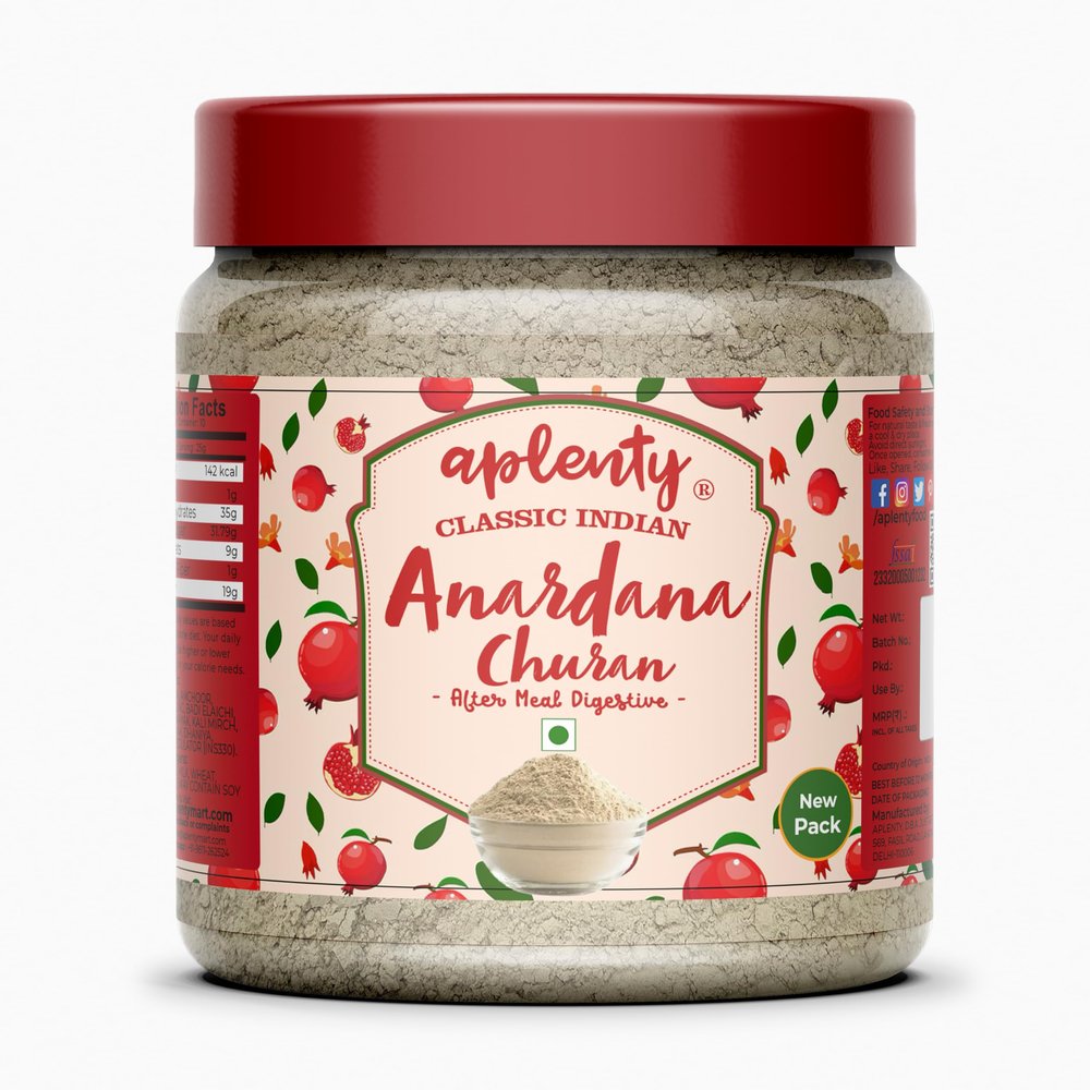 Aplenty Anardana Churan Mouth Freshener Digestive After-Meal Mukhwas (200g) And Pudina Goli Vati Hajmola Candy Mint Tablet Khatti Tasty DigestiveGoliya (200g)