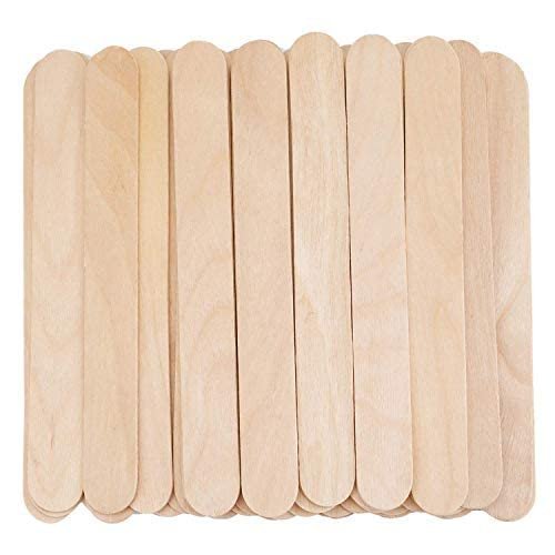MKSL Large Wide Wax Sticks for women, Wood Wax Spatula Applicator, Body Hair Removal Craft Sticks Applicator Spatula (Pack of 100)