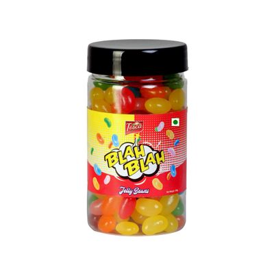 Tosca Blah Blah Jelly Beans - 100% Vegetarian Multicolored, Mixed Fruit Flavours Jelly Beans (150 gm)