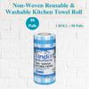 Indi Solutions Non-Woven Kitchen Towel Roll | 80 Pull | Blue | Food Safe | Washable and Reusable | Highly Absorbent view 2