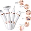 Adrohai 4 in 1 Electric Shaver Body Rechargeable Facial Epilator with 4 Accessories Eyebrow Trimmer and Razors for Women Cordless Shaver Body Shavers Set Electric Trimmer for face Eyebrow Nose Legs view 2