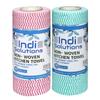 Indi Solutions Non-Woven Kitchen Towel Roll | 160 Pulls | Red & Green | 80 Pulls X 2 Rolls | Food Safe | Washable and Reusable | Highly Absorbent view 1