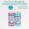 Indi Solutions Non-Woven Kitchen Towel Roll | 160 Pulls | Red & Green Check | 80 Pulls X 2 Rolls | Food Safe | Washable and Reusable | Highly Absorbent view 2