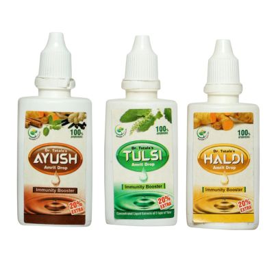 Dr. Totala's Tulsi Haldi & Ayush Amrit Combo Drop 25?ML With 20 Percent Extra | Supports Daily Wellness And Vitality | Helps Maintain Routine Energy, Balance, And Overall Health