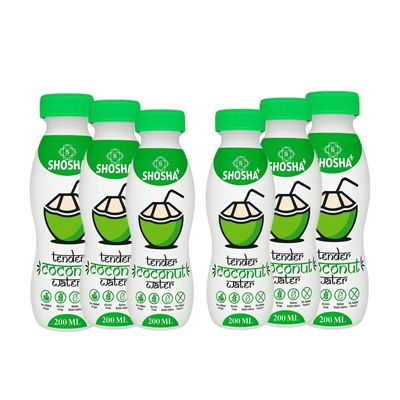 Shosha + Tender Coconut Water, 200ml, Pack of 6