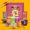 41 FOODS Relive Childhood Flavors Rakhi Premium Gift Box for Brother & Bhabhi | 8-In-1 Festive Hamper with Rudraksh Rakhis | Thalassery Pepper Roasted Cashews , | Amla Candies | Imly Candies | Sugar Candies | Party Seed Mix | Medjool Dates Bites | Ra view 1