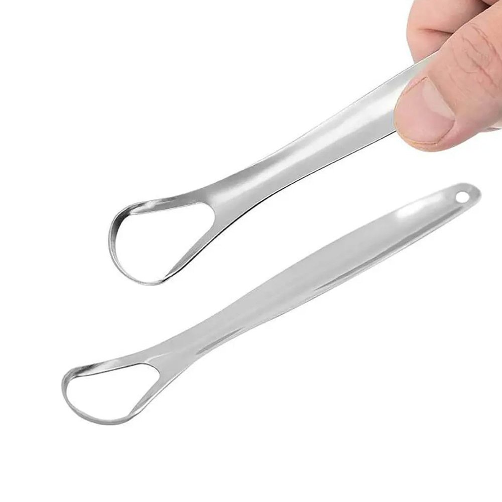 Aurephyx Stainless Steel Tongue Scraper Tongue Cleaners (1Pc with Metal Case)
