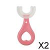 Enakshi 2xKids Teeth Cleaning Manual Brush U-Shape Oral Tooth Cleaning Pink 2-6 years|Health & Beauty | Oral Care | Electric Toothbrushes view 2
