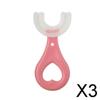 Enakshi 3xKids Teeth Cleaning Manual Brush U-Shape Oral Tooth Cleaning Pink 2-6 years|Health & Beauty | Oral Care | Electric Toothbrushes view 2