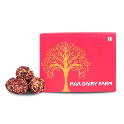 MAA DAIRY FARM Dry Fruit Rose Ball| Healthy Energy Bites with Dates, Nuts & Berries | No Added Sugar | 500g Gift Pack Red Box