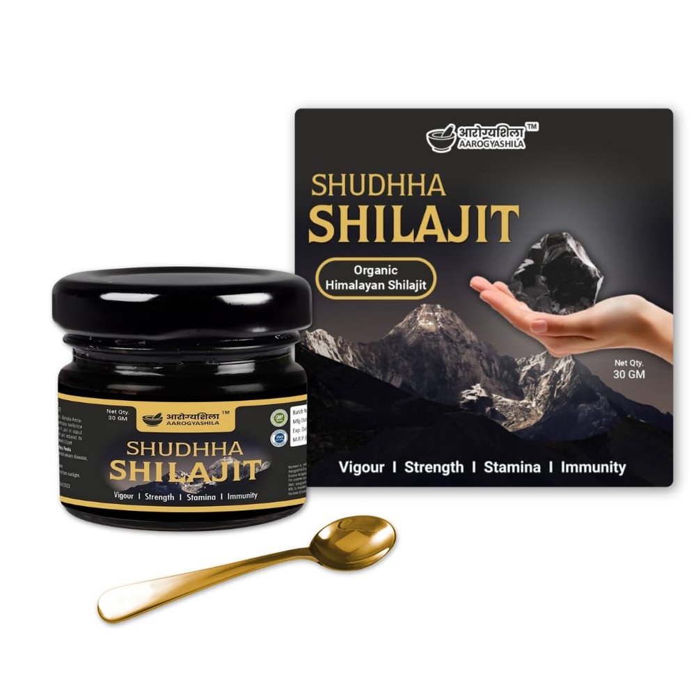 Aarogyashila Shuddha Shilajit | Organic Himalayan Supplement for Strength and Stamina | 20 + 10gm Extra
