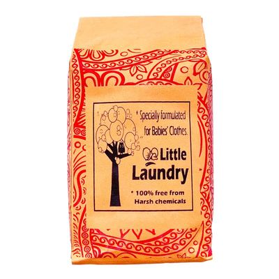BONORGANICS Baby Laundry Powder | Gentle & Natural Powder Detergent for Baby Clothes | With Soapnut, Neem & Lemon | No Harsh Additives (500g)