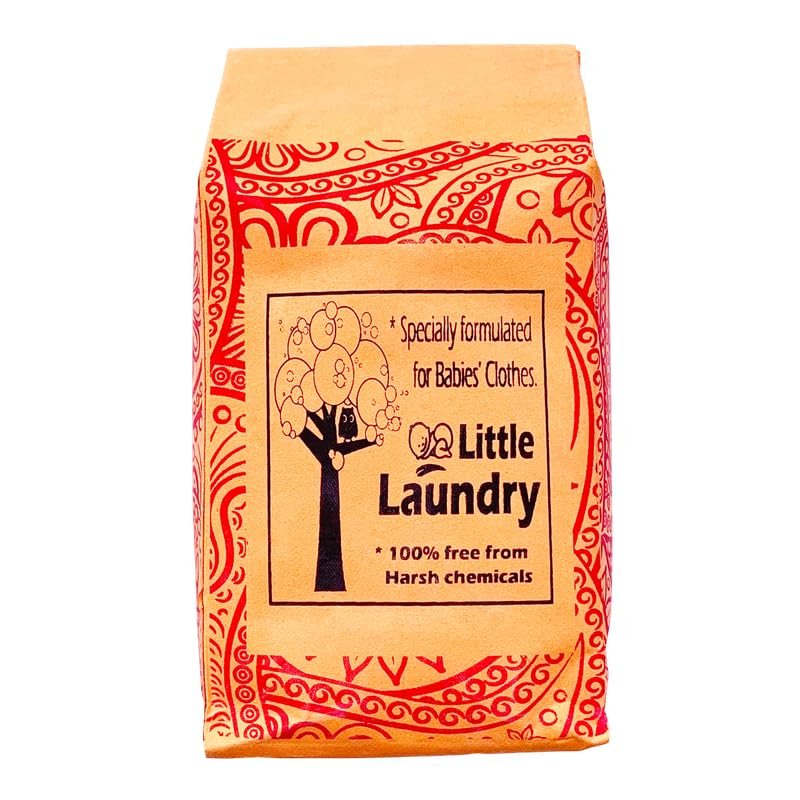 BONORGANICS Baby Laundry Powder | Gentle & Natural Powder Detergent for Baby Clothes | With Soapnut, Neem & Lemon | No Harsh Additives (500g)