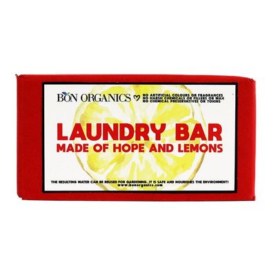 BONORGANICS Natural Laundry Bar | Handmade Washing Soap for Clothes | Gentle & Biodegradable | Plant-Based Cleaning Bar (140g)
