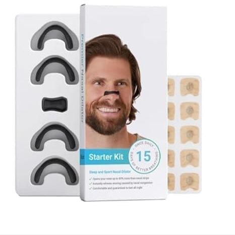 15Pcs Magnetic Nasal Glue Strips | Breathing Nasal Strip | Anti Snoring Nose Clip | Skin Safe Sleep | Nasal Dilator For Breathing | Snoring Stopper For Men | Breathing Starter Kit