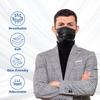 C-Cure Melt Blown - SMMS Fabric 3 Ply Disposable Face Mask with Nose Clip and Reusable Travel Pouch (Black, Pack of 100) for Unisex view 3