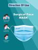 C-Cure Meltblown - SMMS Fabric 3 Ply Disposable Face Mask Pack of 400 with Aluminium Nose Clip | IIR UltraSoft Ear Loop Mask for Dust Protection | Blue view 3