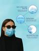 C-Cure Meltblown - SMMS Fabric 3 Ply Disposable Face Mask Pack of 400 with Aluminium Nose Clip | IIR UltraSoft Ear Loop Mask for Dust Protection | Blue view 4
