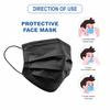 C-Cure Melt Blown - SMMS Fabric 3 Ply Disposable Face Mask with Nose Clip and Reusable Travel Pouch (Black, Pack of 300) for Unisex view 2